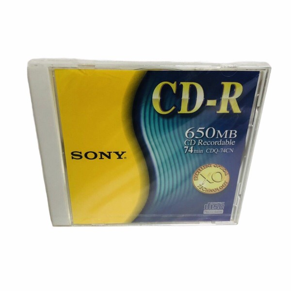 SONY CD-R 650MB 74min Blank Case CDQ-74CN 